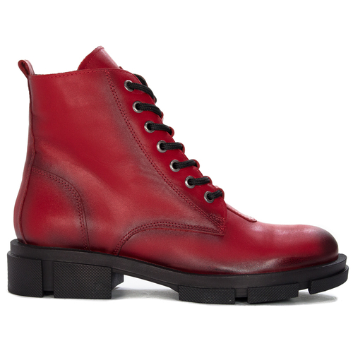 Artiker Women's Red warmed leather boots