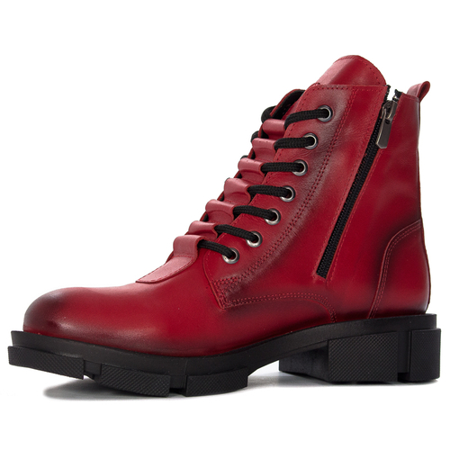 Artiker Women's Red warmed leather boots