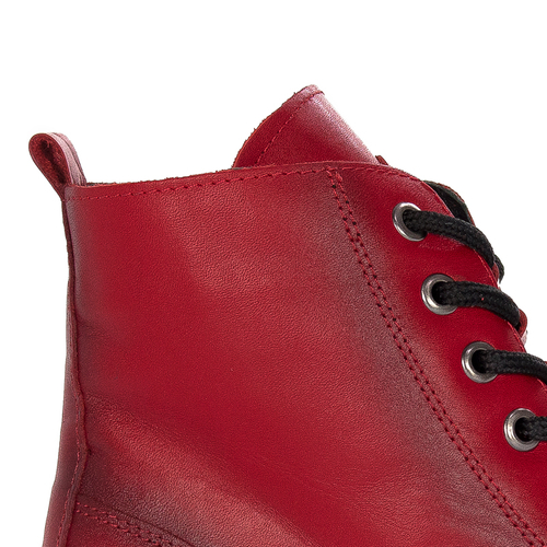 Artiker Women's Red warmed leather boots