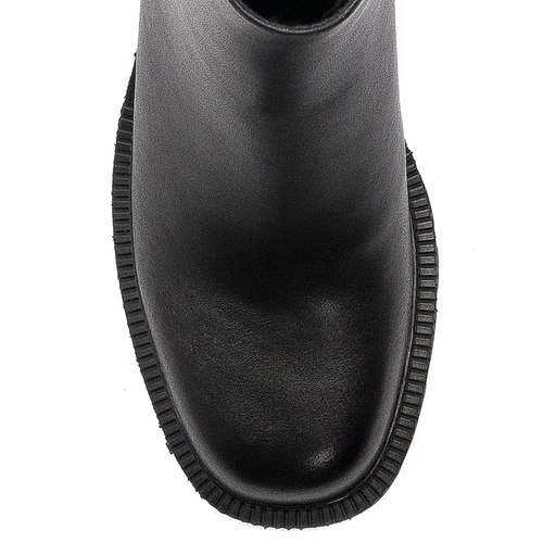 Artiker Women's black warmed leather boots