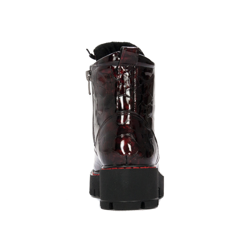 Artiker boots, leather, insulated, black and burgundy