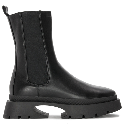 BLACK women's platform boots