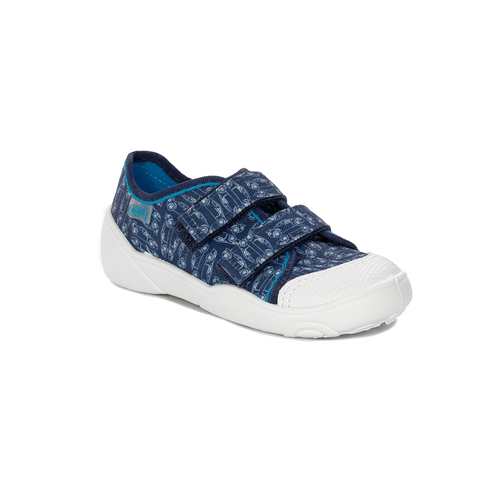 Befado Children's Boy's shoes with Velcro Speedy Navy Blue Cars