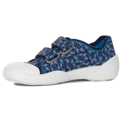 Befado Children's Boy's shoes with Velcro Speedy Navy Blue Cars