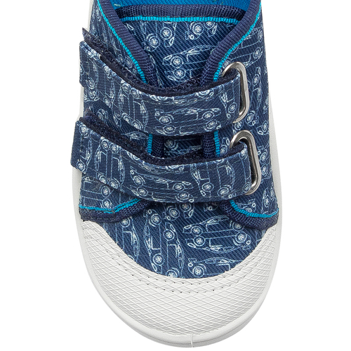 Befado Children's Boy's shoes with Velcro Speedy Navy Blue Cars