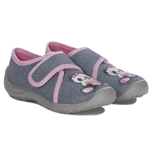 Befado Children's Girl's Grey & Pink Low Shoes