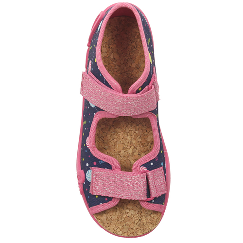 Befado Children's Girls Sandals Navy Blue & Pink