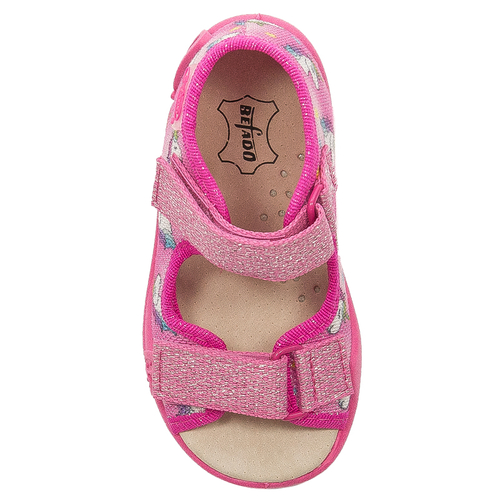 Befado Children's girls' sandals Papi unicorn pink