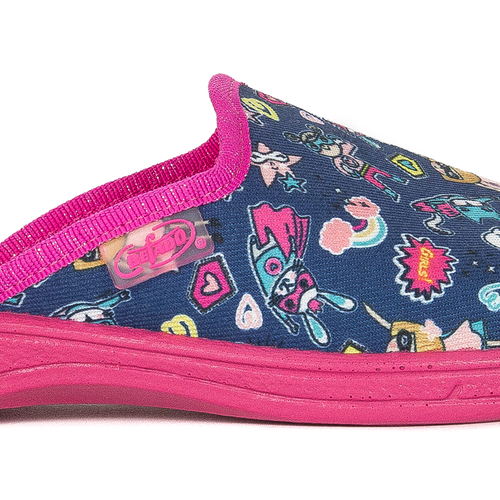 Befado Children's girls' slippers Jogi Navy Blue