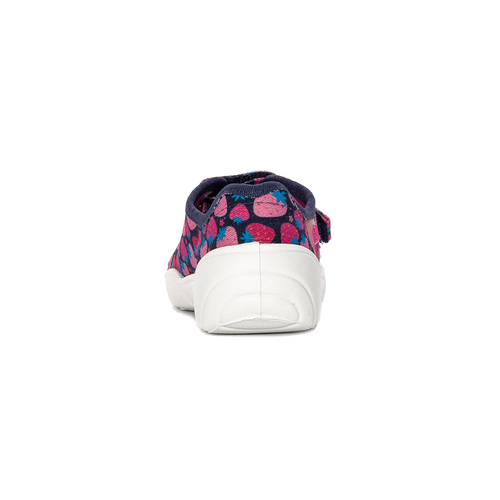 Befado Children's shoes for girls with Velcro Speedy Navy Blue + Pink