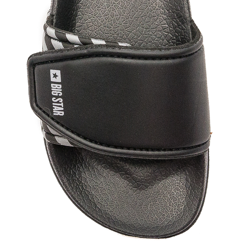 Big Star Black Velcro children's slippers