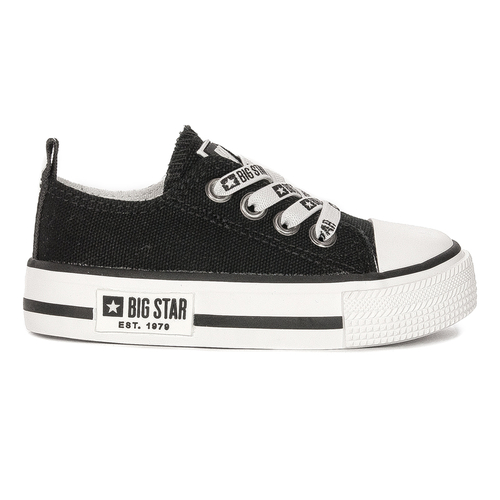 Big Star Black children's slip-on black sneakers