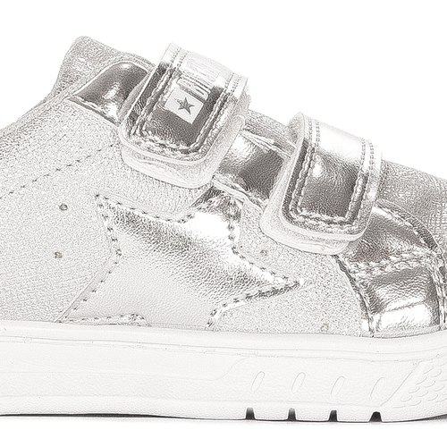 Big Star Children's sneakers for girls with Velcro Silver silver