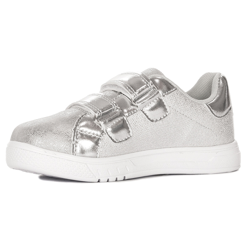 Big Star Children's sneakers for girls with Velcro Silver silver