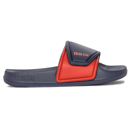 Big Star Navy/Red Velcro children's slippers