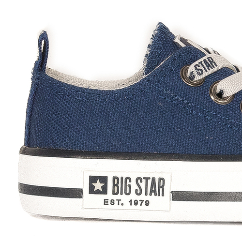 Big Star Navy children's slip-on black sneakers