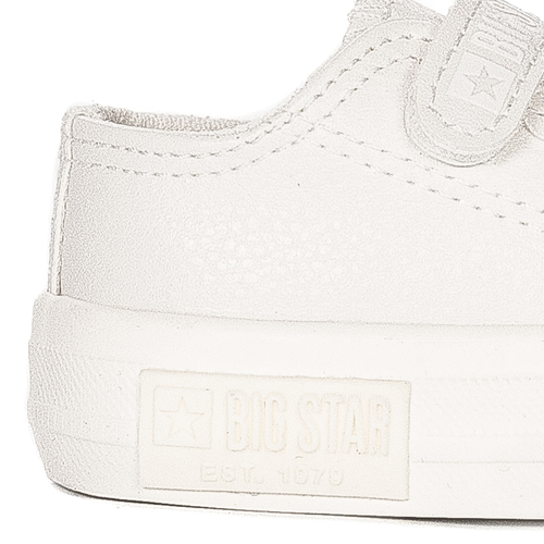 Big Star White baby sneakers with velcro