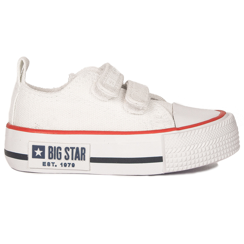 Big Star White children's sneakers with velcro