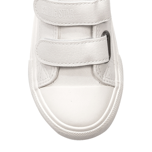 Big Star White children's velcro sneakers 