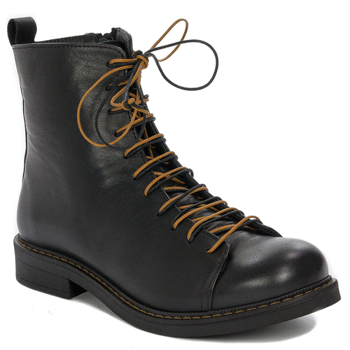 Black Venezia Black leather boots