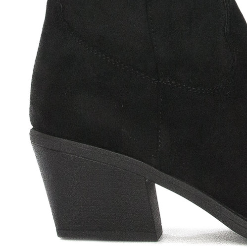 Black women's high-heeled boots