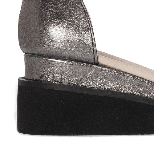 Boccato Silver Women's Leather Sandals