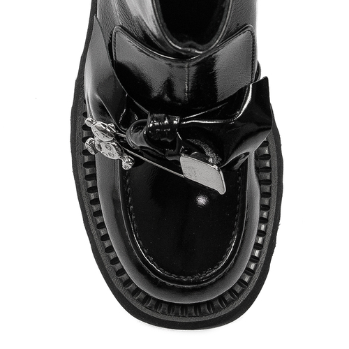 Boccato Women's Pattent Leather Boots Black
