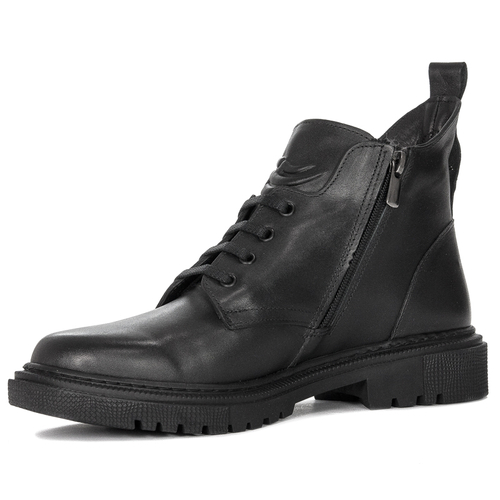 Boccato Women's black leather lace-up boots