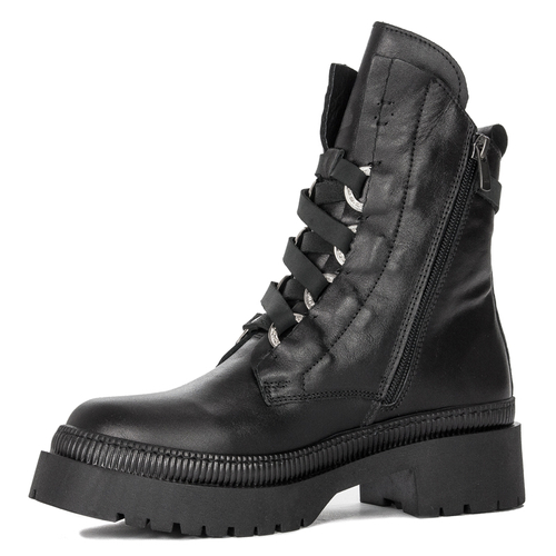 Boccato Women's boots, black leather boots