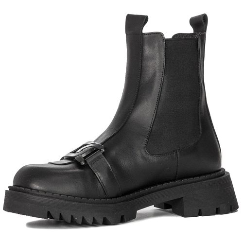 Boccato Women's boots, black leather boots