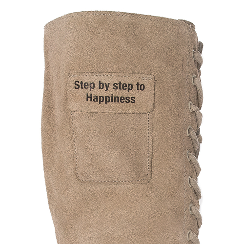 Boccato Women's, suede warm beige leather boots