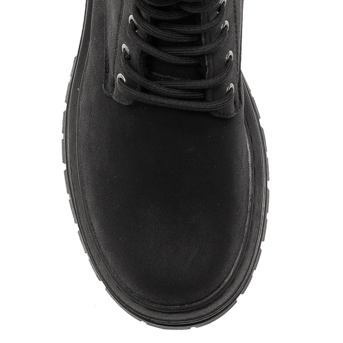 Boots Sergio Leone Black Nubuck Warmed Lace-Up Boots