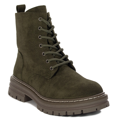 Boots Sergio Leone Green Warmed Lace-Up Boots