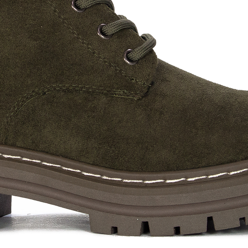 Boots Sergio Leone Green Warmed Lace-Up Boots