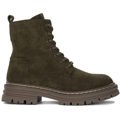 Boots Sergio Leone Green Warmed Lace-Up Boots