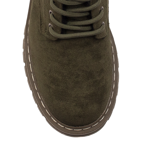 Boots Sergio Leone Green Warmed Lace-Up Boots