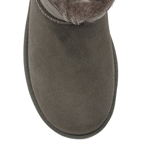 Boots UGG BAILEY BOW II SLATE, leather insulated Brown