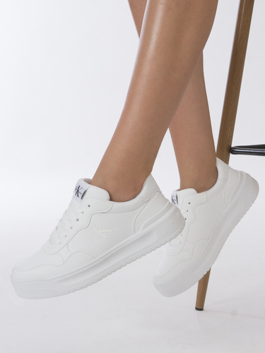 Calvin Klein Jeans Women's platform white sneakers