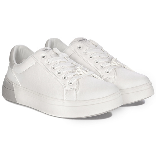 Calvin Klein Jeans Women's platform white sneakers