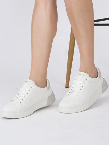 Calvin Klein Jeans Women's platform white sneakers