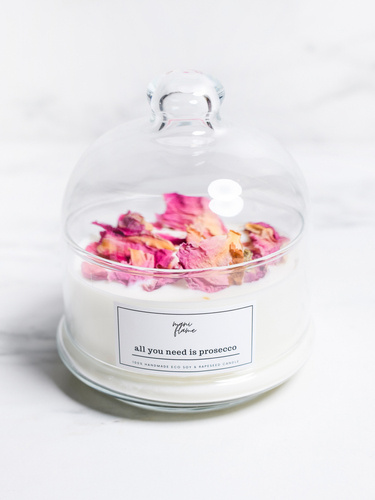 Candle All you need is Prosecco large 430 ml