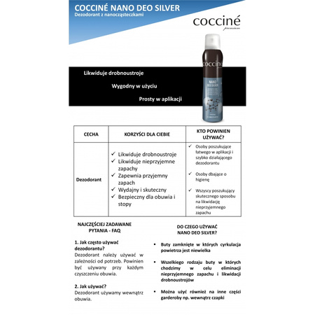 Coccine Nano Deo Silver shoe deodorant 150 ml