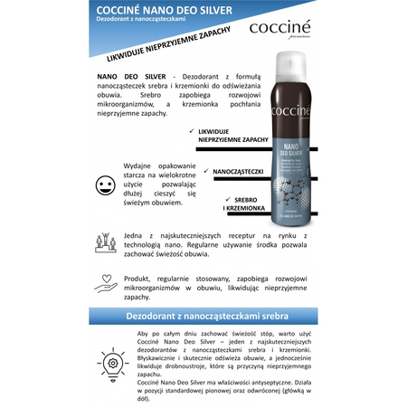 Coccine Nano Deo Silver shoe deodorant 150 ml