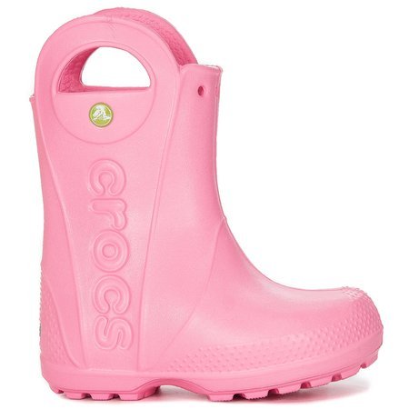 Crocs 12803-6I2 Handle It Rain Boot Kids Carnation Wellingtons