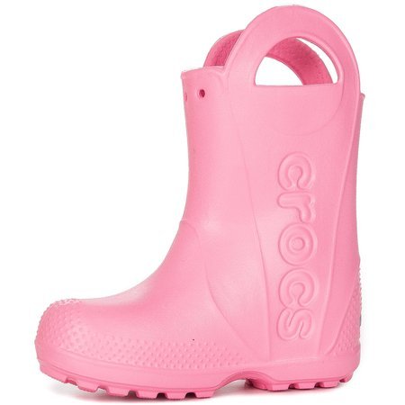 Crocs 12803-6I2 Handle It Rain Boot Kids Carnation Wellingtons