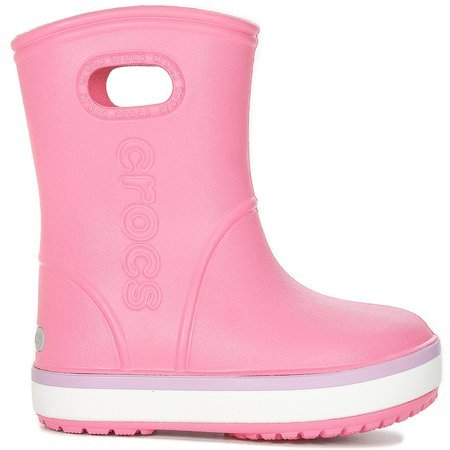 Crocs 205827-6QM Crocband Rain Boot K Pink Lemonade Lavender Wellingtons