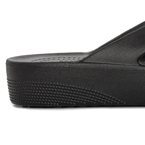 Crocs Women Slides Black Platform Flip