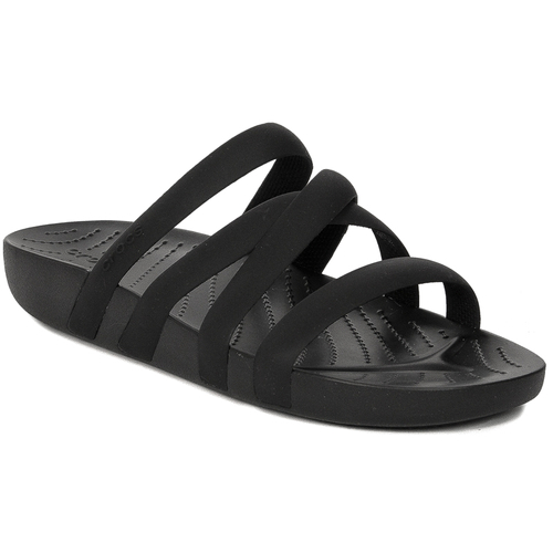 Crocs Women Slides Black Splash Strappy