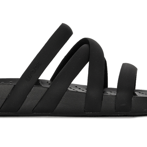 Crocs Women Slides Black Splash Strappy