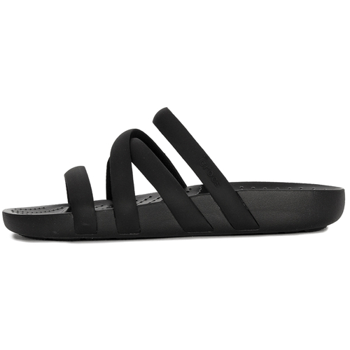 Crocs Women Slides Black Splash Strappy